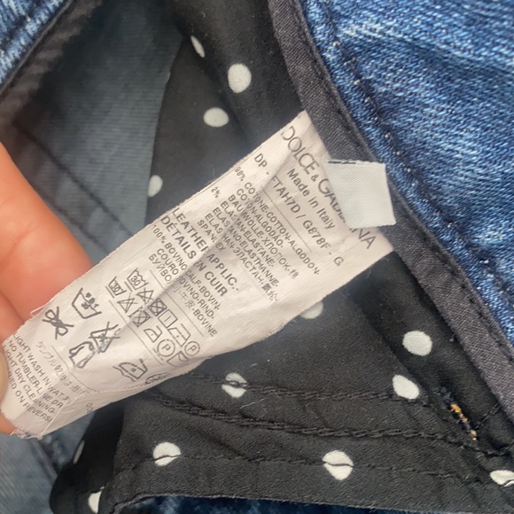 🥳HP🥳 Dolce & Gabbana Pretty distressed denim jeans light blue size 42 - Picture 8 of 10
